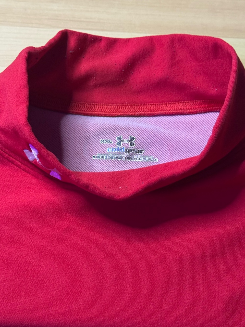 Under Armour Red Mock Neck Long Sleeve Cold Gear Size XXL - Picture 4 of 9